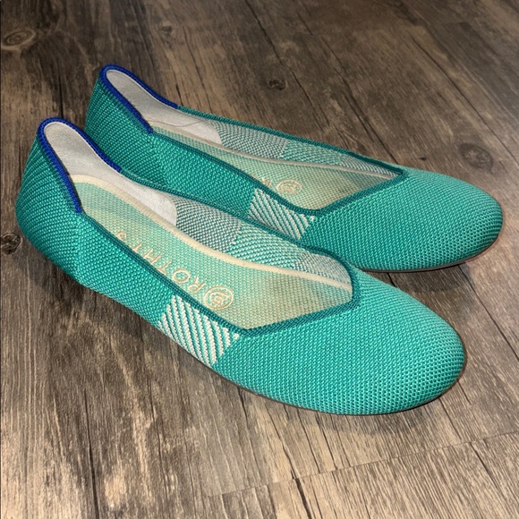 Rothy's Teal Calypso Flats Size 7.5 - Picture 2 of 8